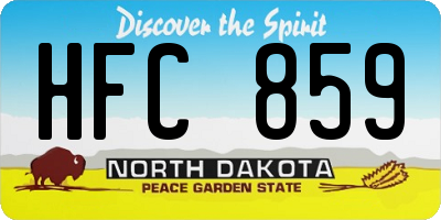 ND license plate HFC859