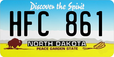 ND license plate HFC861