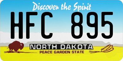 ND license plate HFC895