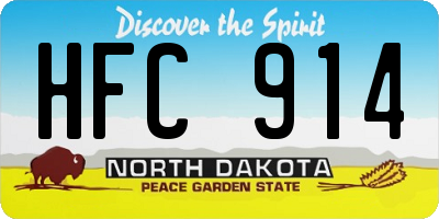 ND license plate HFC914