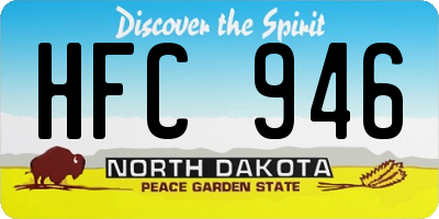 ND license plate HFC946