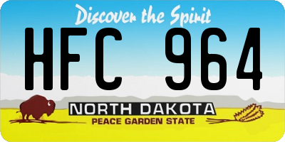 ND license plate HFC964