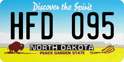 ND license plate HFD095
