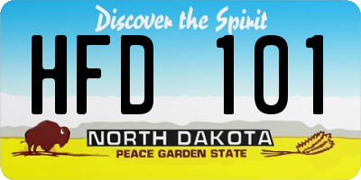 ND license plate HFD101
