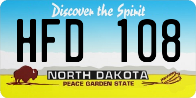 ND license plate HFD108