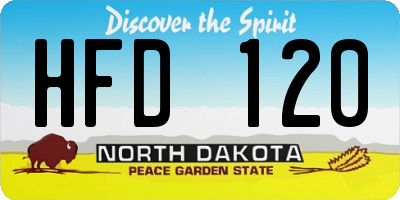 ND license plate HFD120