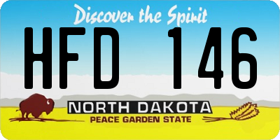 ND license plate HFD146