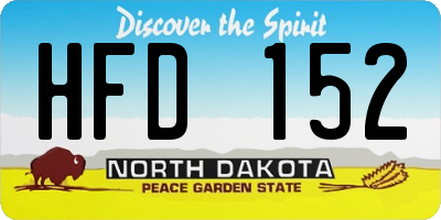 ND license plate HFD152