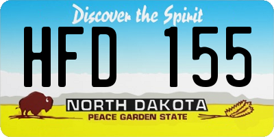 ND license plate HFD155