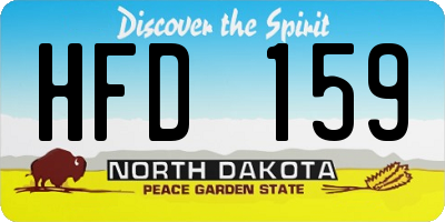ND license plate HFD159