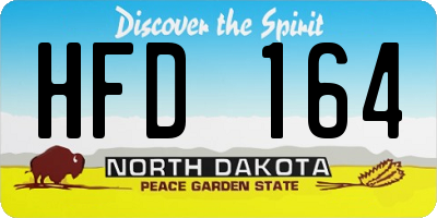 ND license plate HFD164