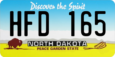 ND license plate HFD165