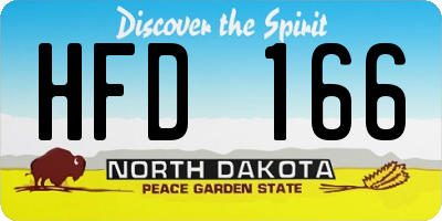 ND license plate HFD166