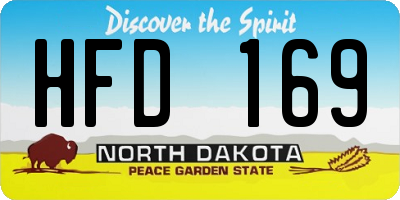 ND license plate HFD169