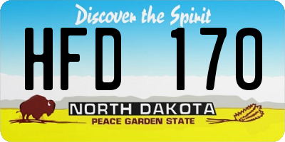 ND license plate HFD170
