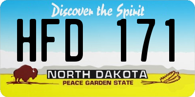 ND license plate HFD171