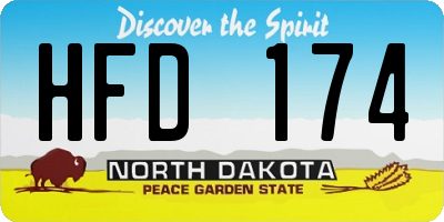 ND license plate HFD174