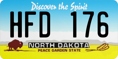 ND license plate HFD176