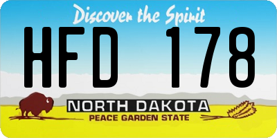 ND license plate HFD178