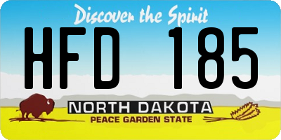 ND license plate HFD185