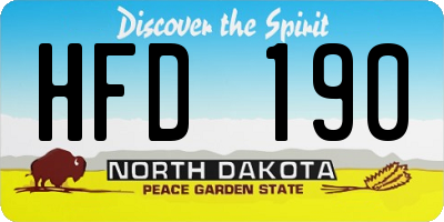 ND license plate HFD190