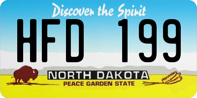 ND license plate HFD199