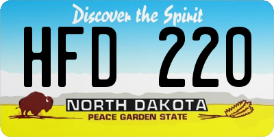 ND license plate HFD220