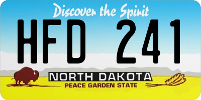 ND license plate HFD241