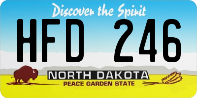 ND license plate HFD246