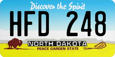 ND license plate HFD248