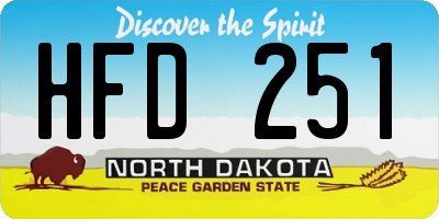 ND license plate HFD251