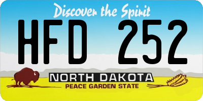 ND license plate HFD252