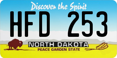 ND license plate HFD253