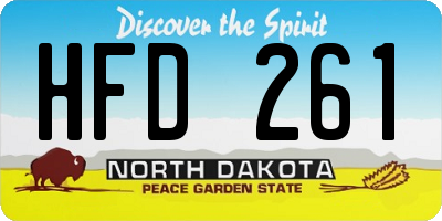ND license plate HFD261