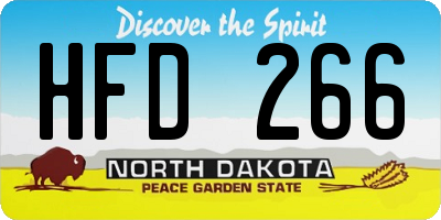 ND license plate HFD266