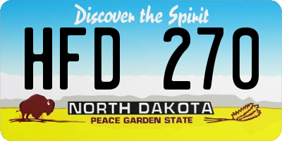 ND license plate HFD270
