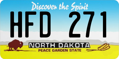 ND license plate HFD271