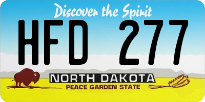 ND license plate HFD277
