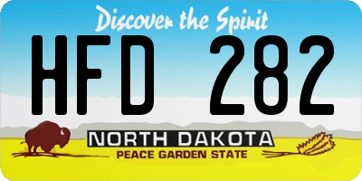ND license plate HFD282