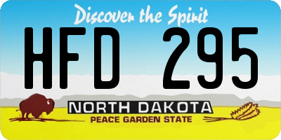 ND license plate HFD295