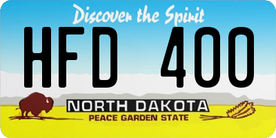 ND license plate HFD400