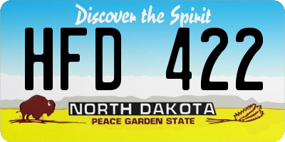 ND license plate HFD422