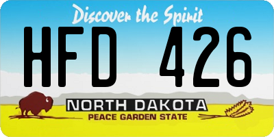 ND license plate HFD426