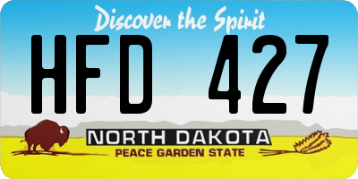 ND license plate HFD427