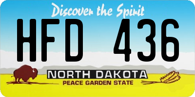 ND license plate HFD436