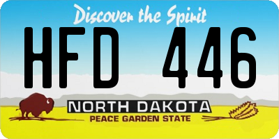 ND license plate HFD446