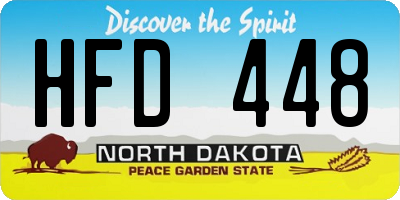 ND license plate HFD448