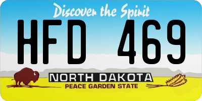 ND license plate HFD469