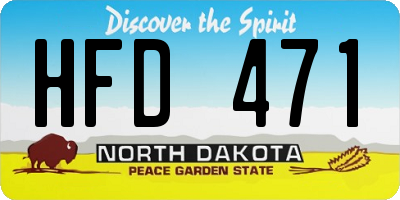 ND license plate HFD471