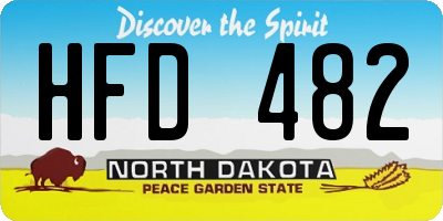 ND license plate HFD482